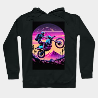 Cyber Future Dirt Bike With Neon Colors Hoodie